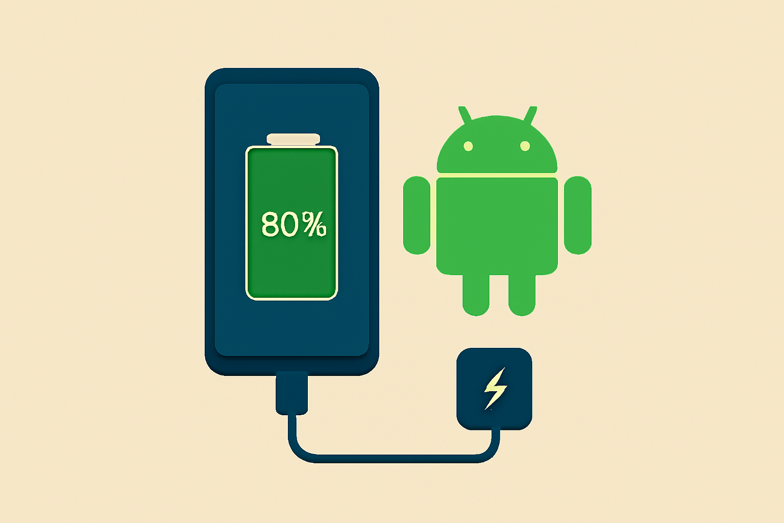Androidの充電を80%で停止する方法は？